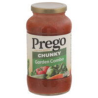 Prego Italian Sauce, Garden Combo, Chunky, 23.75 Ounce