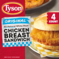 Tyson Frozen Original Chicken Breast Sandwich - 4 Each