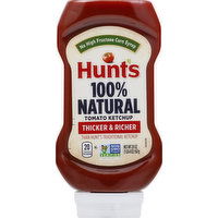 HUNTS Tomato Ketchup, 100% Natural, Thicker & Richer - 20 Ounce