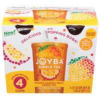 Joyba Bubble Tea, Mango Passion Fruit Green Tea, 4 Each