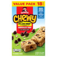 Quaker Granola Bars, Chocolate Chip, Value Pack - 18 Each