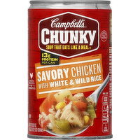 CAMPBELLS Soup, Savory Chicken with White & Wild Rice, 18.8 Ounce