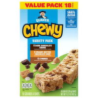 Quaker Oats Granola Bars, Variety Pack, Value Pack - 18 Each