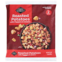 First Street Potatoes, with Peppers & Onions, Roasted - 32 Ounce