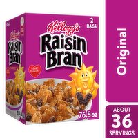 Raisin Bran Breakfast Cereal, Original - 76.5 Ounce