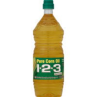 1 2 3 Corn Oil, Pure - 33.8 Ounce