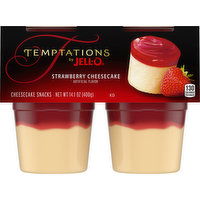 JELL-O Temptations Ready to Eat Strawberry Cheesecake Pudding Snack, 14.1 Ounce