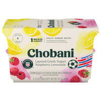 Chobani Layered Greek Raspberry Lemonade Yogurt Value Pack - 4 Each
