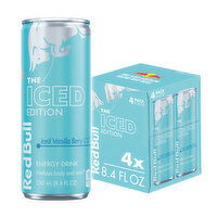 Red Bull Iced Edition Energy Drink, Iced Vanilla Berry, 8.4 fl. oz., 80mg Caffeine, Taurine & B Vitamins - 4 Each