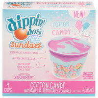 Dippin' Dots Cotton Candy Ice Cream Sundaes - 4 Each