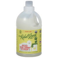 Rebel Green Detergent, Organic Fresh Laundry, Peppermint & Lemon - 64 Ounce