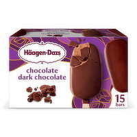 Haagen-Dazs Ice Cream Bars, Dark Chocolate - 15 Each