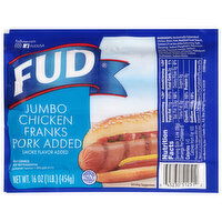 FUD Pork Added Jumbo Chicken Franks - 16 Ounce