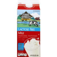 First Street Milk, Lactose Free, 64 Ounce