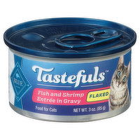 Blue Buffalo Food for Cats, Natural, Fish and Shrimp Entree in Gravy, Flaked, Adult - 3 Ounce