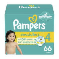 Pampers Swaddlers Diapers - Size 4 (22-37 lbs), 66 Each