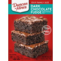 Duncan Hines Brownie Mix, Dark Chocolate Fudge, Family Size - 18.2 Ounce