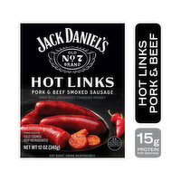 Jack Daniel's Hot Links Pork & Beef Smoked Sausage, 12 oz, 4 Count - 12 Ounce