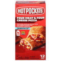 Hot Pockets Sandwiches, Garlic Buttery Crust, Four Meat & Four Cheese Pizza, 12 Pack - 12 Each
