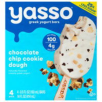 Yasso Yogurt Bars, Greek, Chocolate Chip Cookie Dough, 4 Pack - 4 Each