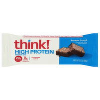 Think! Protein Bar, High Protein, Brownie Crunch - 2.1 Ounce