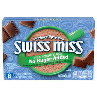 Swiss Miss Hot Cocoa Mix, No Sugar Added, Milk Chocolate Flavor - 8 Each