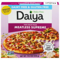 Daiya Dairy Free & Gluten Free Thin Crust Meatless Supreme Pizza - 19.4 Ounce