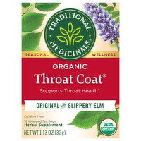 Traditional Medicinals Organic Tea Bags Throat Coat - 16 Each
