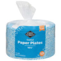 First Street Paper Plates, Coated, 10.25 Inch - 125 Each