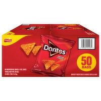 Doritos Tortilla Chips, Nacho Cheese Flavored, 50 Each