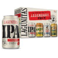Lagunitas This Lagunitas Legendary Pack that stands before your cart is packed with an ale for every occasion and four of our most balanced, drinkable and dazzling brews: IPA, Hazy IPA, A Little Sumpin' Sumpin' and Hazicus Maximus.