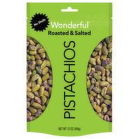 Wonderful Pistachios, Roasted & Salted, No Shells - 12 Ounce