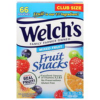 Welch's Fruit Snacks, Mixed Fruit, Club Size, 66 Each