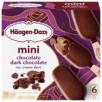 Haagen-Dazs Ice Cream Bars, Chocolate Dark Chocolate, Mini