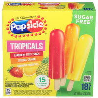 Popsicle Ice Pops, Sugar Free, Tropicals, 18 Pack - 18 Each