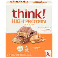 Think! High Protein Creamy Peanut Butter Protein Bar - 5 Each