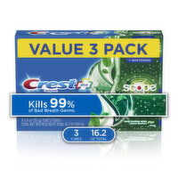 Crest Scope Outlast Complete Whitening Toothpaste, Mint, 5.4 oz, Pack of 3 - 16.2 Ounce