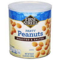 First Street Peanuts, Party, Roasted & Salted - 56 Ounce