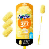 Swiffer Dusters Heavy Duty 3 ft Extended Handle Dusting Kit (1 Duster, 3 Refills) - 1 Each