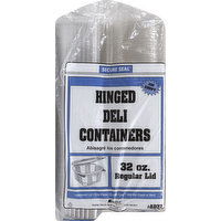 Secure Seal Deli Containers, Hinged, 32 Ounce - 100 Each