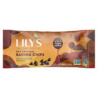 Lily's Baking Chips, Dark Chocolate - 9 Ounce