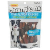 Ruffin' It Dog Treats, Five Flavor Kabobs, Chicken, Duck & Liver Recipe, 6 Pack - 6 Each