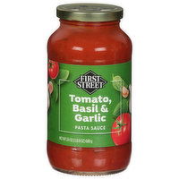 First Street Pasta Sauce, Tomato, Basil & Garlic - 24 Ounce