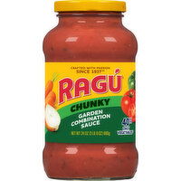 Ragu Sauce, Garden Combination, Chunky - 24 Ounce