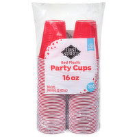 First Street Party Cups, Red Plastic, 16 Ounce - 100 Each