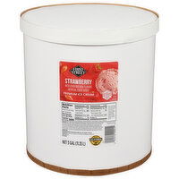 First Street Ice Cream, Strawberry, Premium, 3 Gallon