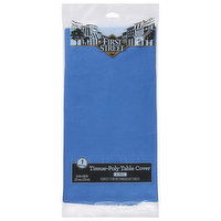 First Street Table Cover, Tissue-Poly, Cobalt, 3-Ply - 1 Each