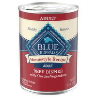 Blue Buffalo Natural Adult Beef Dinner with Garden Vegetables Food for Dogs, 12.5 Ounce