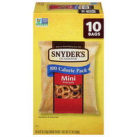 Snyder's of Hanover Pretzels, 100 Calorie Pack, Mini, 10 Each