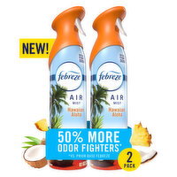 Febreze Febreze Air Mist Air Freshener Spray, Hawaiian Aloha Scent, 8.1oz 2ct - 8.1 Ounce